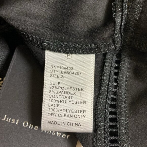 JOA Los Angeles Black Crochet Fringe Crop Jacket Boho Lace Long Sleeve Top XS - Picture 9 of 9